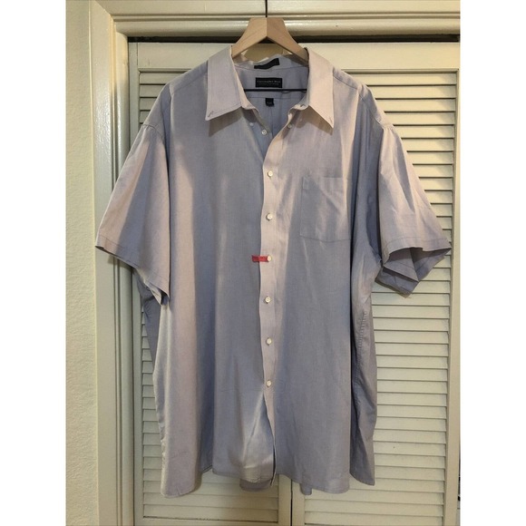 Christopher Hart Button Up Shirt Men's Size 21/22 Tall Short Sleeve - Picture 2 of 7